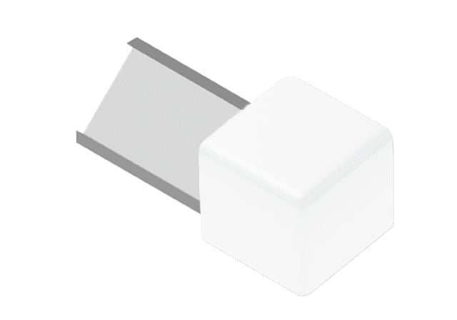 Schluter - QUADEC Coin extérieur 90° Aluminium Blanc brillant 3/8" (10 mm)