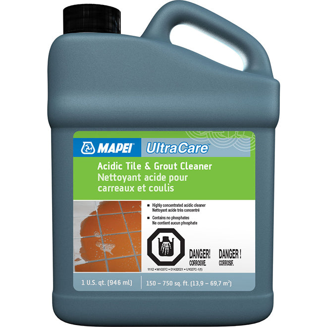 Mapei - UltraCare Nettoyant acide pour carreaux et coulis - 946 mL
