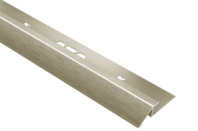 Schluter - VINPRO-U Profilé réducteur pour revêtement de vinyle aluminium anodisé nickel brossé 21/64" (8.5 mm) x 8' 2-1/2"