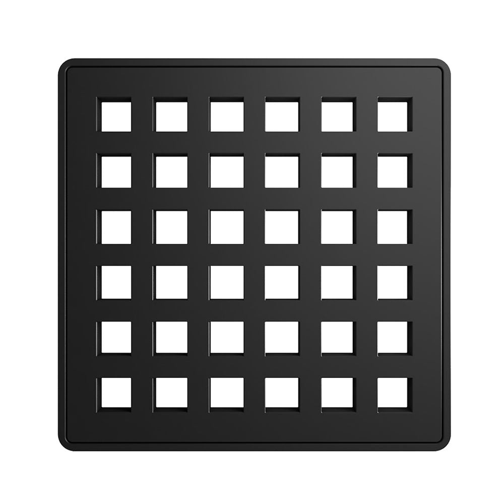 Wedi - Couvre drain Fundo noir mat 4" x 4"