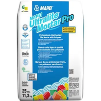 Mapei - Ultralite Mortar Pro Professional Grade Lightweight Mortar with Polymers, White - 25 lb ||1662521