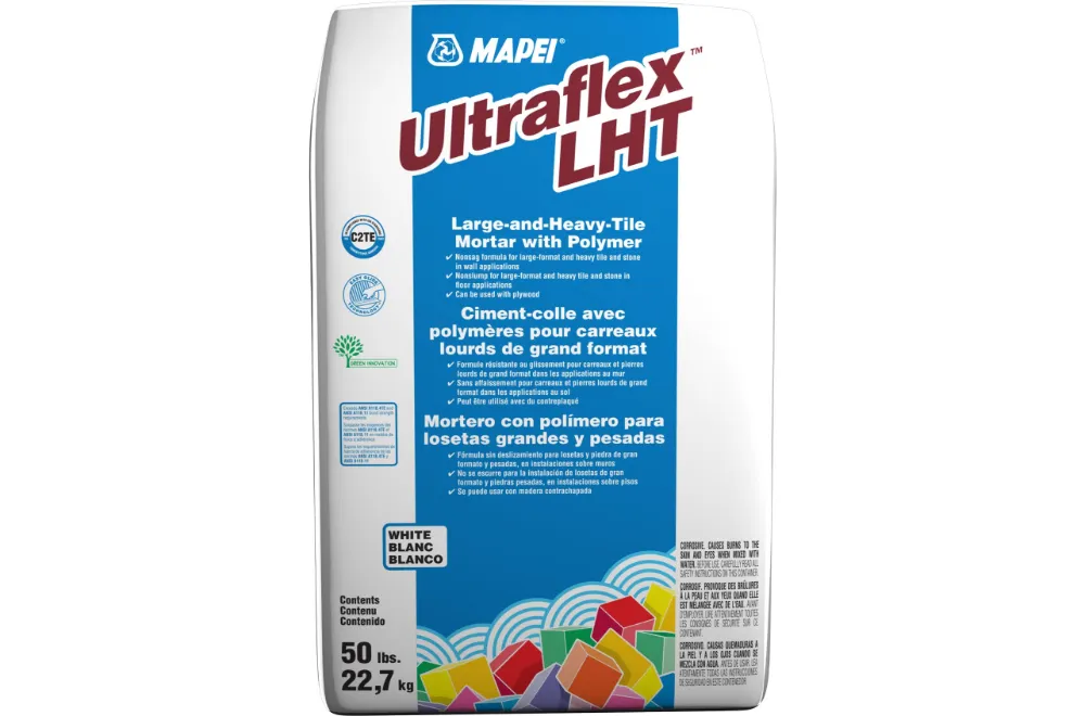 Mapei Ultraflex LHT - Gris 50 lb - Ciment-colle de qualité professionnelle pour carreaux lourds de grand format