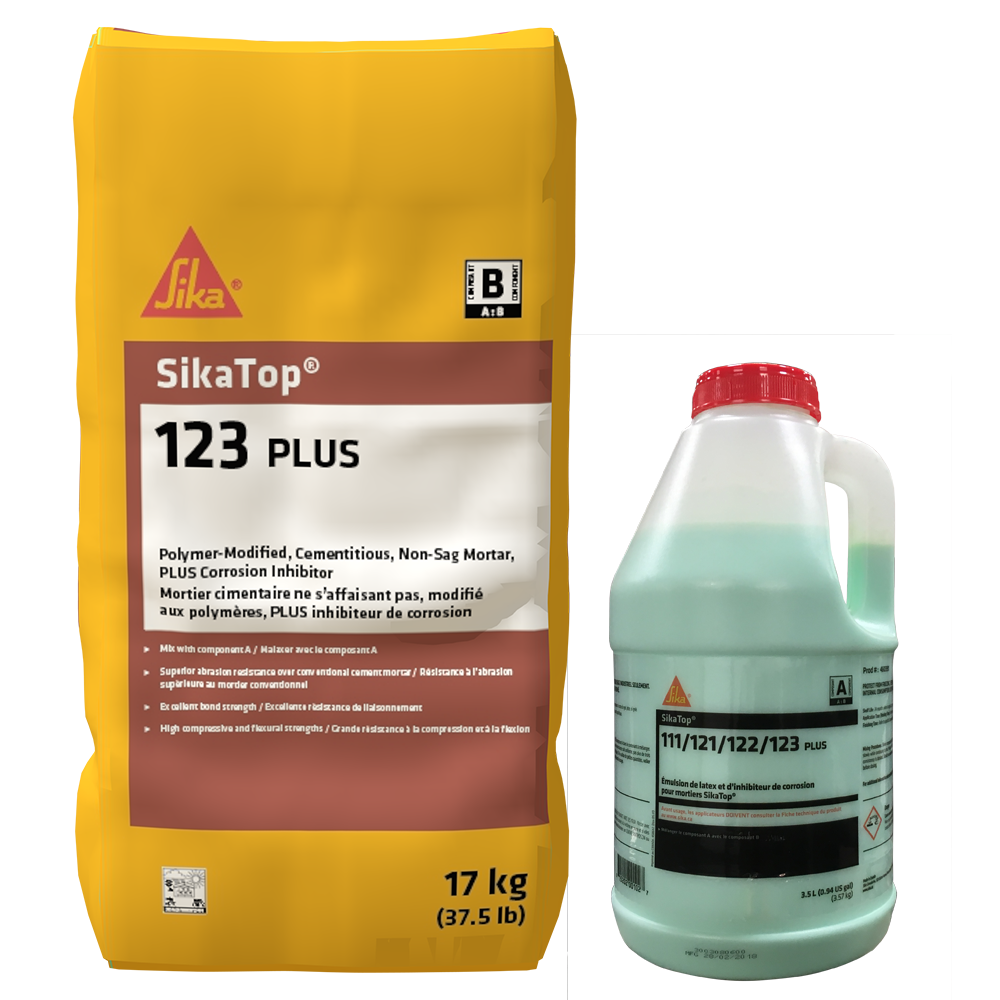 Sika - Mortier SikaTop 123 Plus Gris 4 partie A + 4 partie B - 82 kg