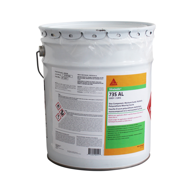 Sika - Sikalastic-735 AL Couche de finition pour membrane d'imperméabilisation Gris 18.9 L