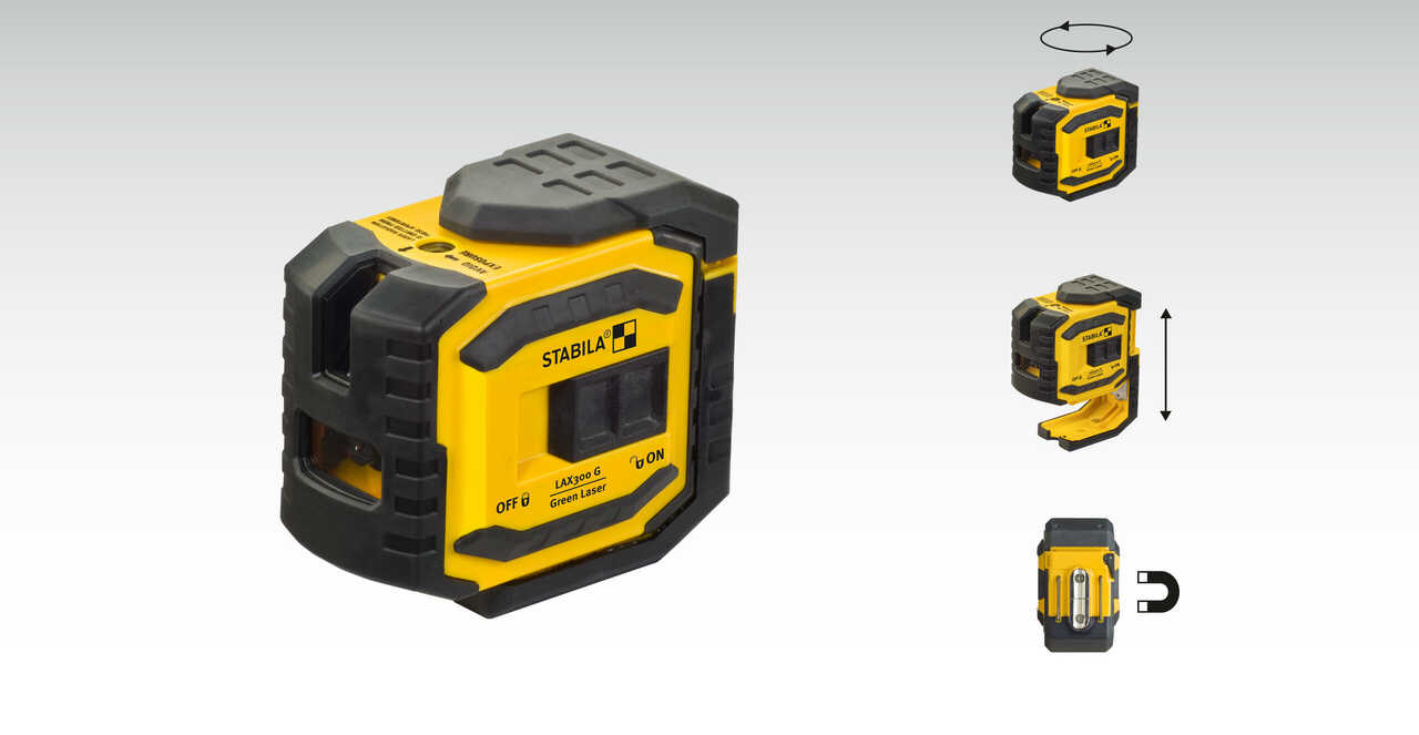 Stabila - LAX 300 G Ligne transversale et point à plomb laser