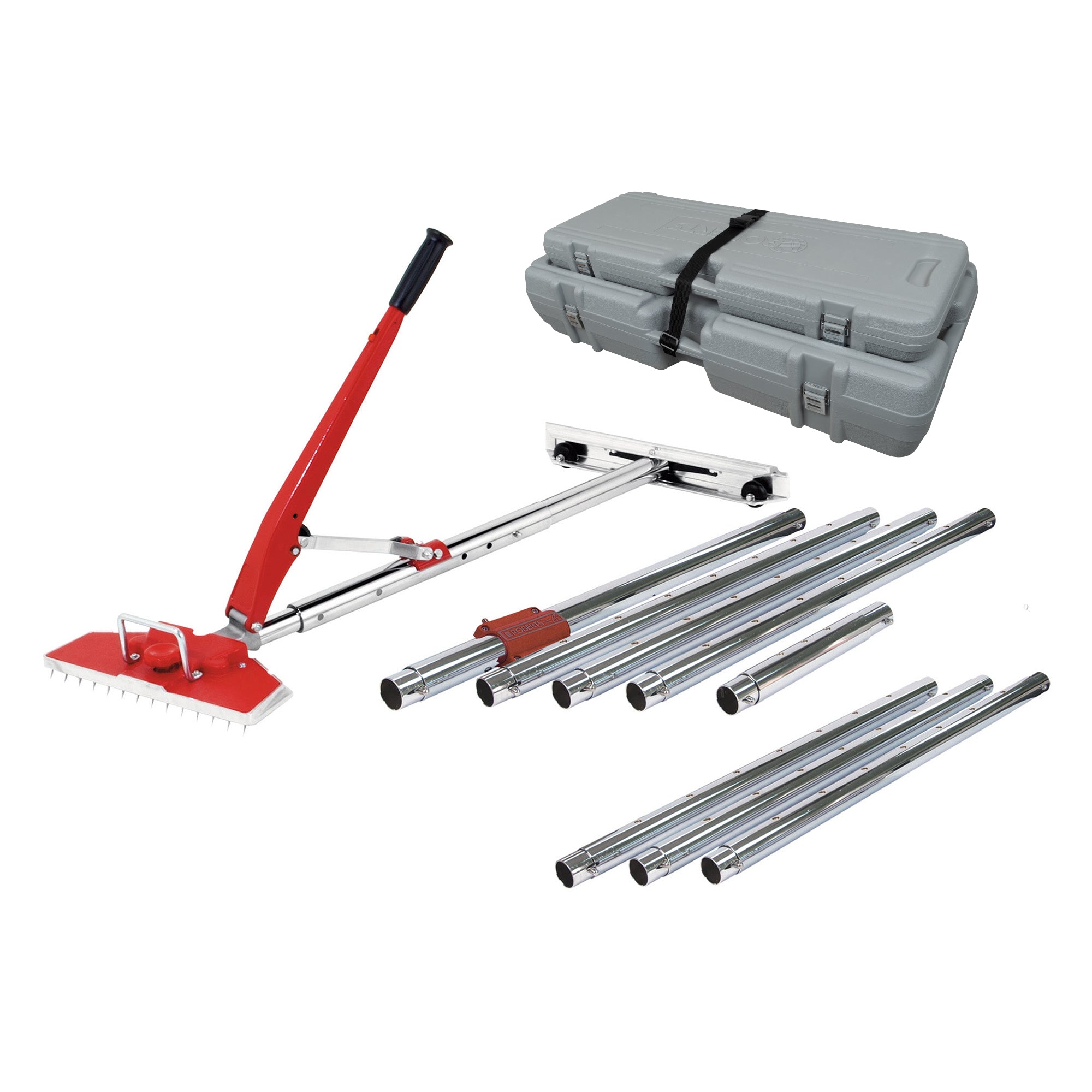 Roberts - Kit d'étirement de tapis Power-Lok 12 pièces de 38' avec 17 positions de verrouillage des poignées et des caisses roulantes qui s'emboîtent les unes dans les autres