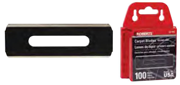 Roberts - Boîte de 100 lames robuste à bouts ronds pour tapis (paquet de 100)