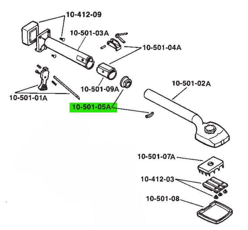 Roberts - Clavette de fixation et bague d'arrêt pour 10-501 GT