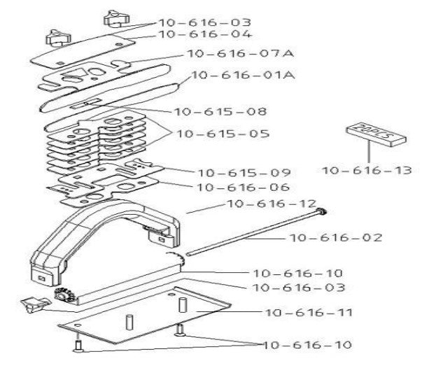 Roberts - Manche pliable pour taille à tapis 10-616