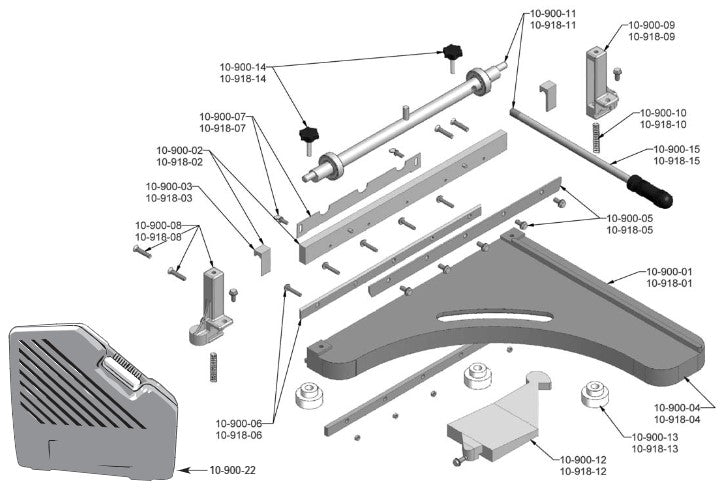 Roberts - Guide de tuile avec vis à oreilles