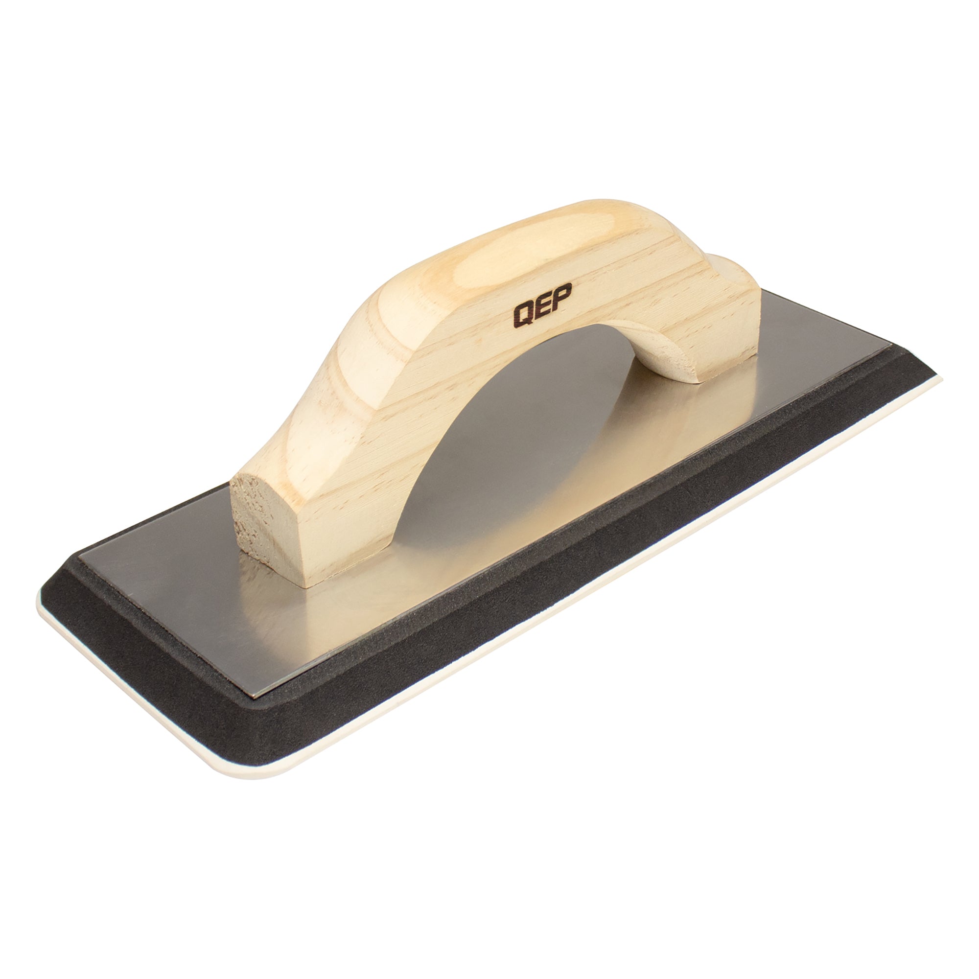 QEP - Aplanissoir à coulis XL en caoutchouc-gomme antiadhésif de 4 po x 10.5 po (101 mm x 266 mm) avec manche en bois