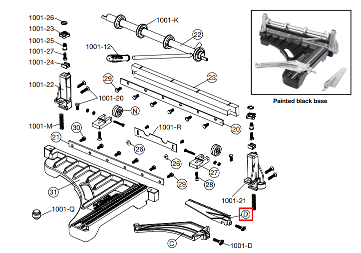 Crain - Guide de coupe tuile pour no. 008