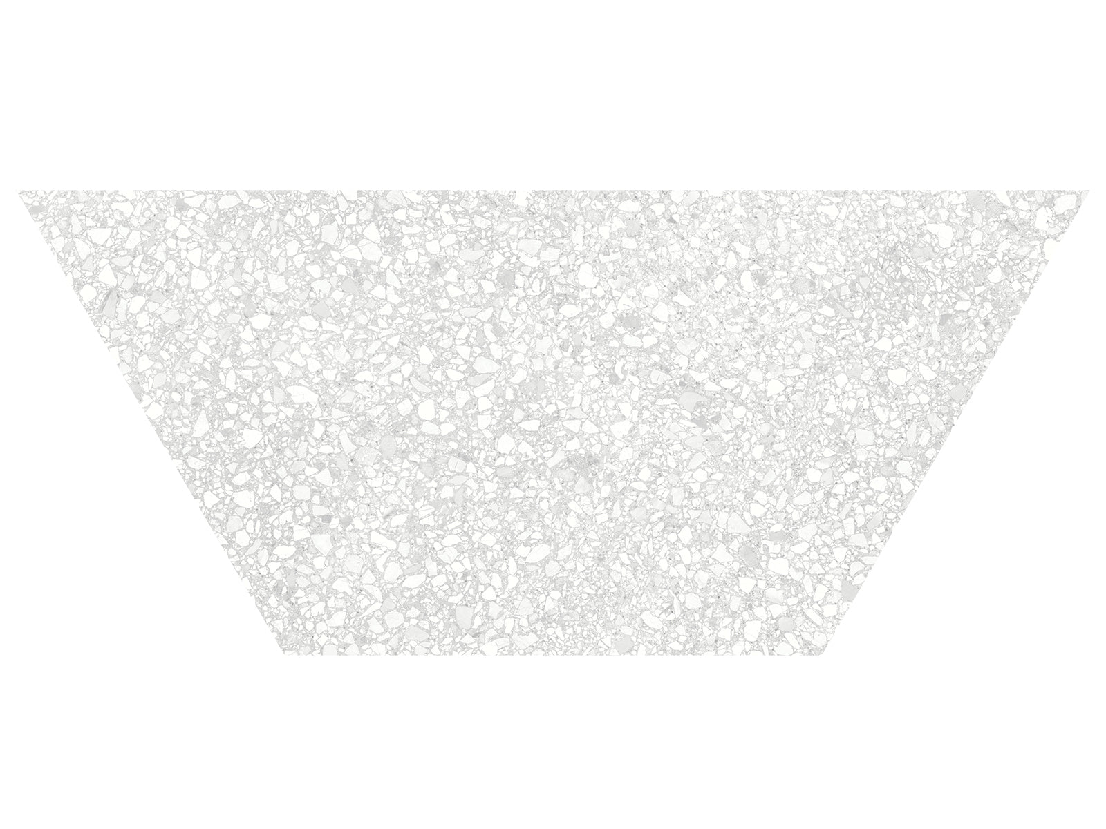 Anatolia - Station - Pearl - Tuile demi-hexagonale de porcelaine à pâte colorée aspect terrazzo, fini mat, rectifiée 25 x 57,9 cm (10 x 24 po)
