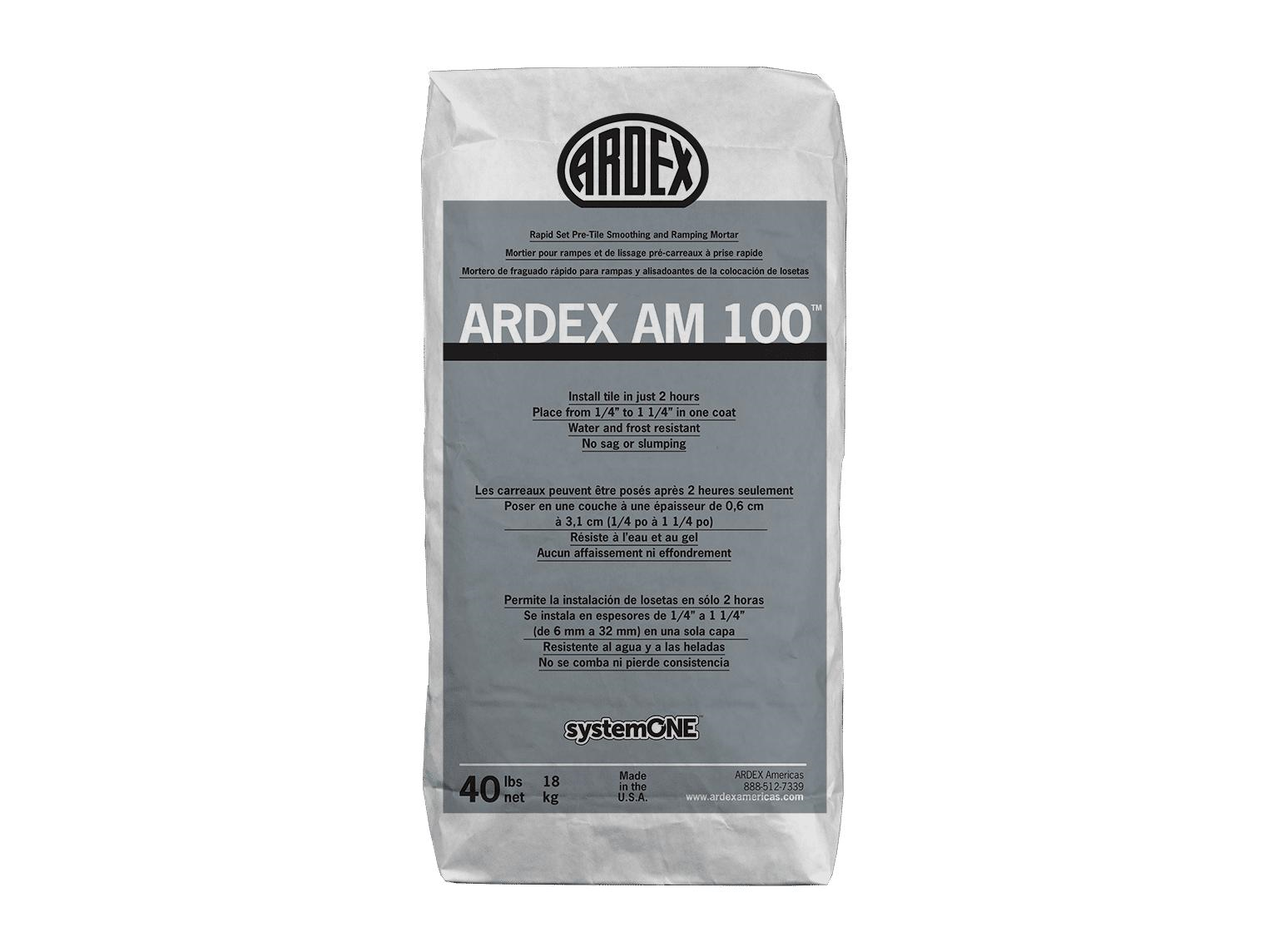 Ardex - AM 100 Mortier de nivellement et de lissage pré-carreaux - 40 lb