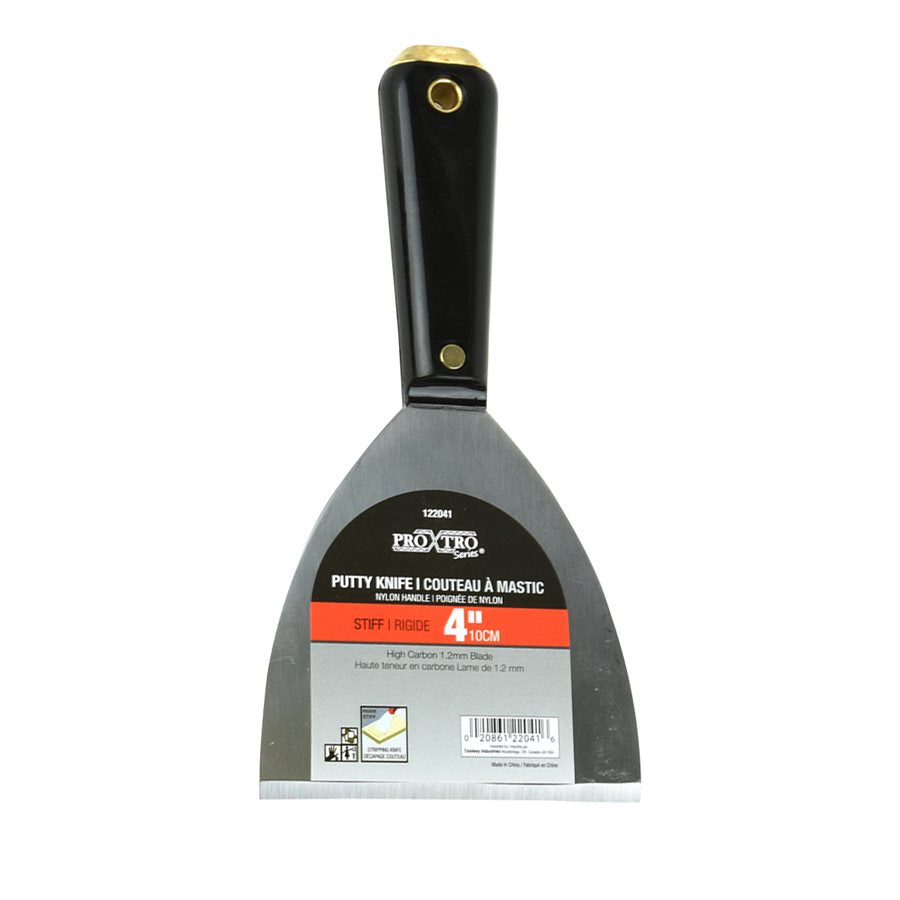 Toolway - Couteau à Mastic en Acier Inoxydable rigide 4" poignée en plastique