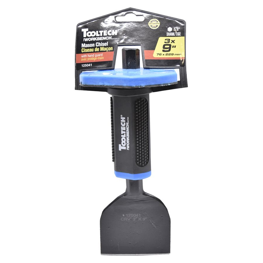 Toolway - Ciseau de Maçon avec garde - 3" x 9" Shank, 5/8"