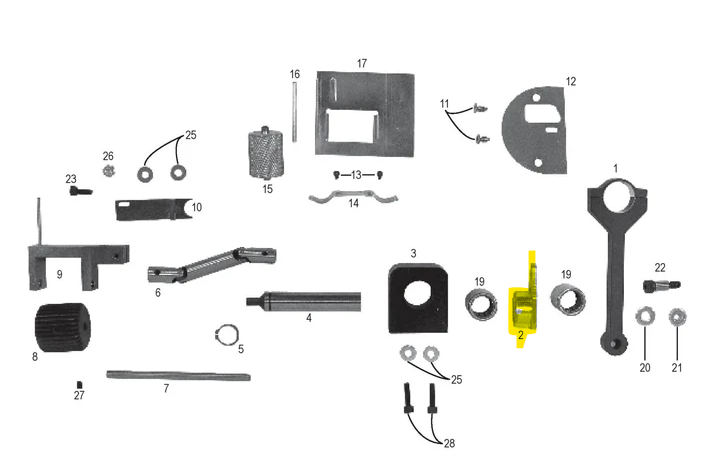 National Flooring Equipment - Manivelle d'entraînement de remplacement du rouleau d'alimentation pour National 126 Relieuse à tapis à simple traction Brute