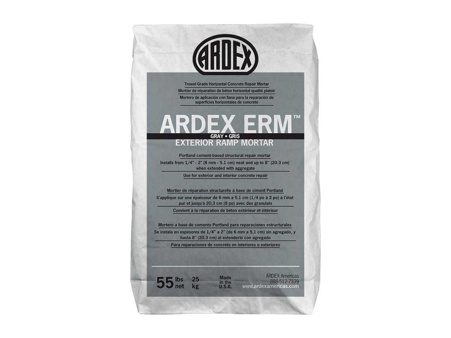 Ardex - ERM Mortier de réparation horizontales de béton, Gris - 55 lb