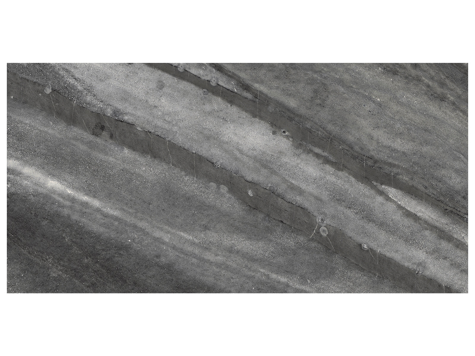 Anatolia - Evolution - Carbon - Tuile de porcelaine émaillée aspect travertin, fini mat 30 x 60 cm (12 x 24 po)