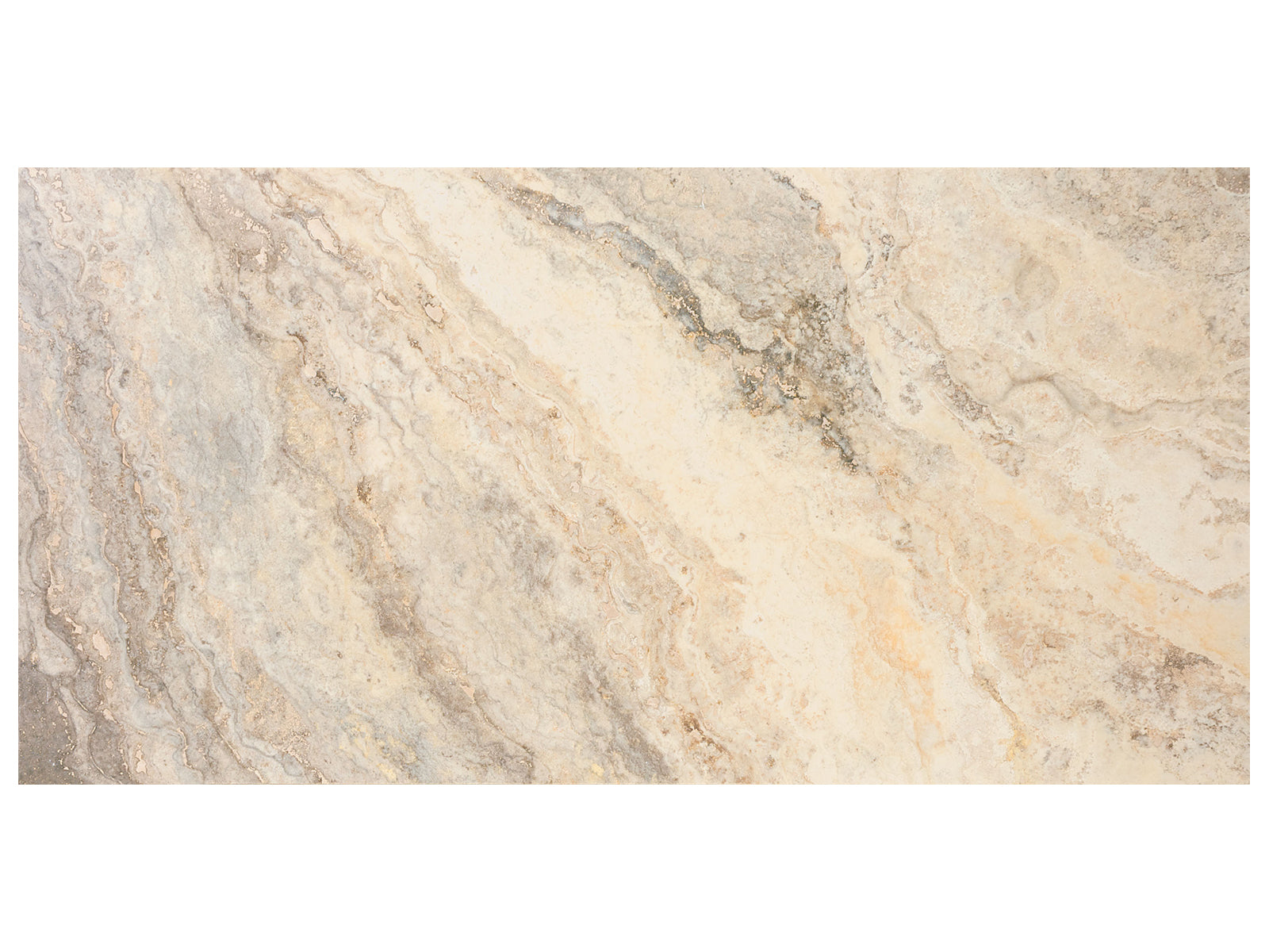 Anatolia - Plancher de céramique Picasso Travertine Rempli et aiguisé 12" x 24"