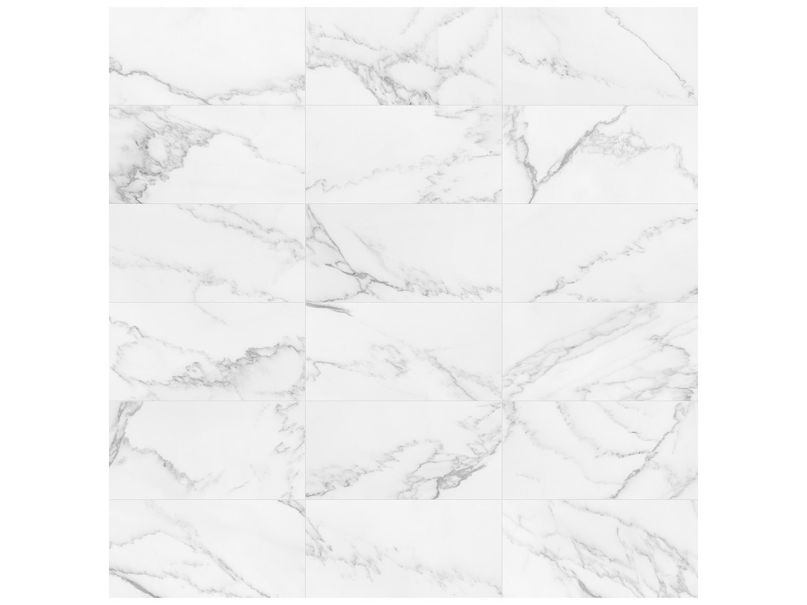 Anatolia - Lumino - Bianco - Tuile de porcelaine émaillée aspect pierre, fini mat, 30 x 60 cm (12 x 24 po)