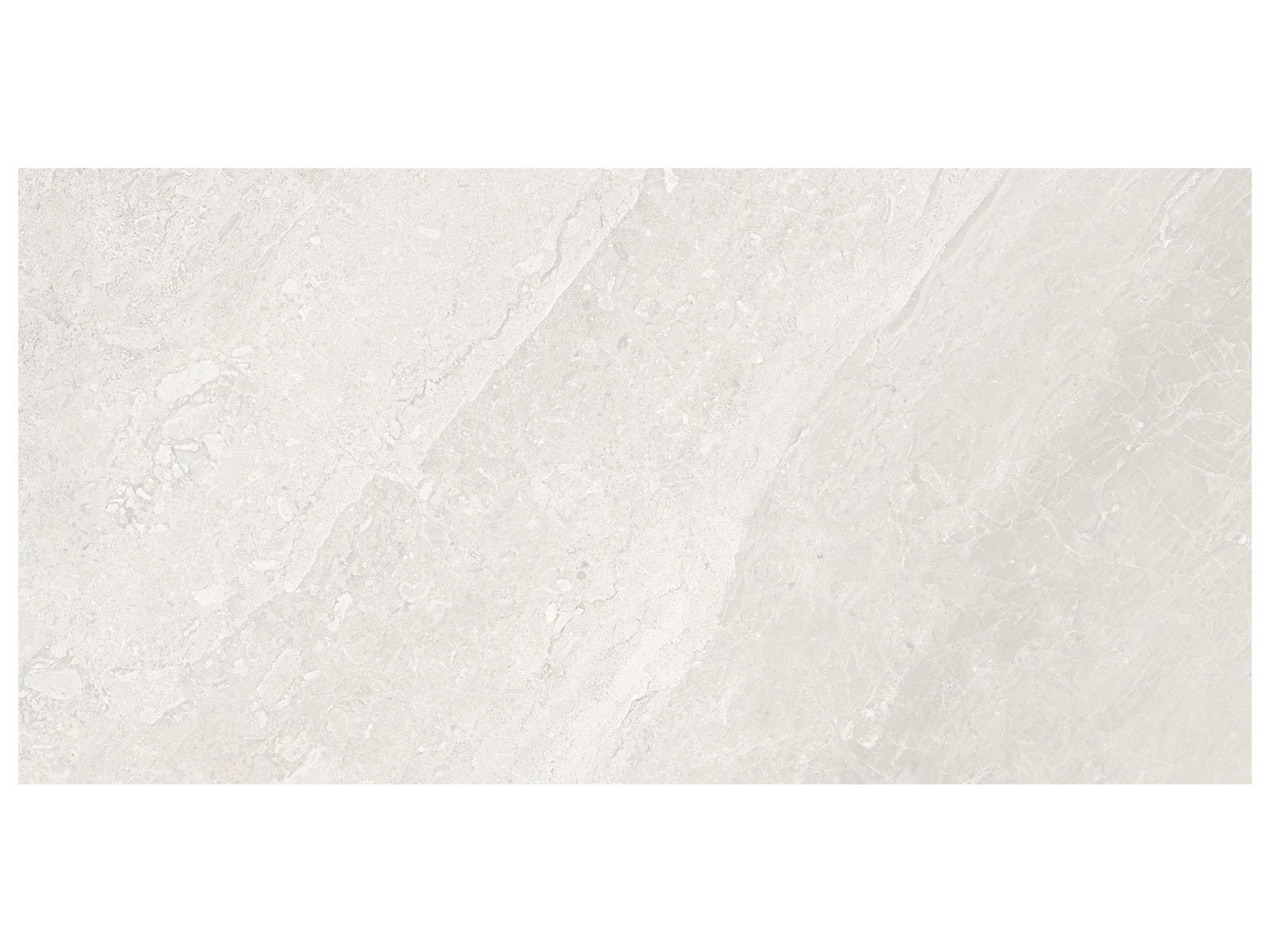 Anatolia - Lumino - Ivory - Tuile de porcelaine émaillée aspect pierre, fini mat, 30 x 60 cm (12 x 24 po)