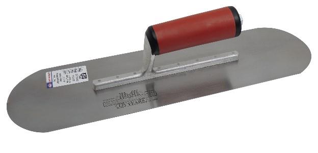 Marshalltown - Truelle de piscine en acier à haute teneur en carbone 4-1/2" x 16" avec une poignée DuraSoft droite et fixée avec 8 rivets