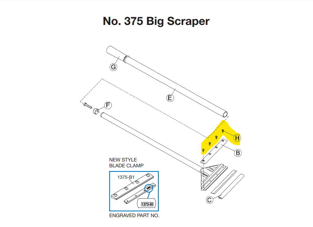 Crain - Vis de serrage de lame de remplacement pour le grand grattoir no. 375 (paquet de 4)