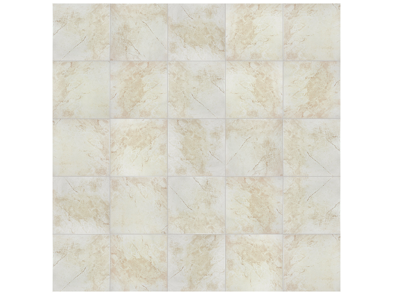 Anatolia - Malena - Ivory - Tuile de céramique émaillée aspect pierre, fini mat 33 x 33 cm (13 x 13 po)