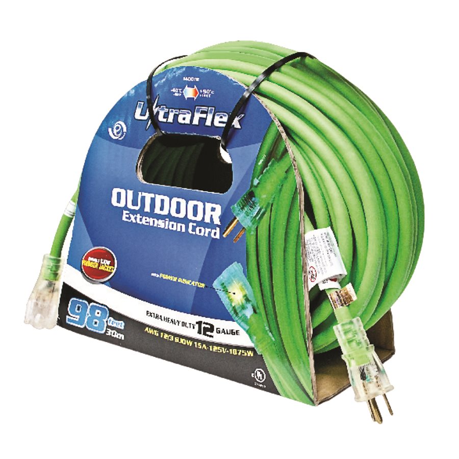 Toolway - Rallonge électrique extérieure SJEOW calibre 12, 30 m