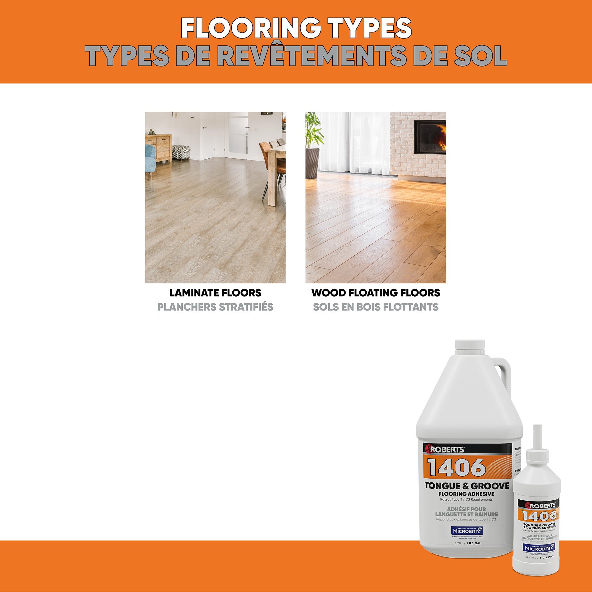 1406 Tongue and Groove Wood Floor Adhesive - 3.78 L ||1406RB004