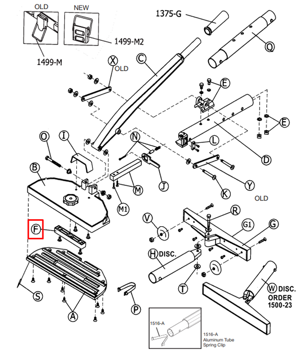 Crain - Barre de profondeur avec vis pour no. 499-500