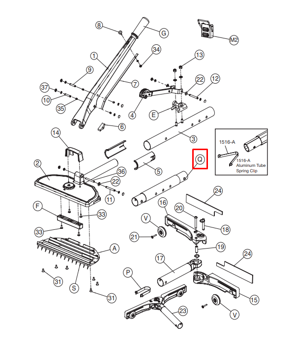Crain - Tube de transfert en 2 parties pour no. 499-500