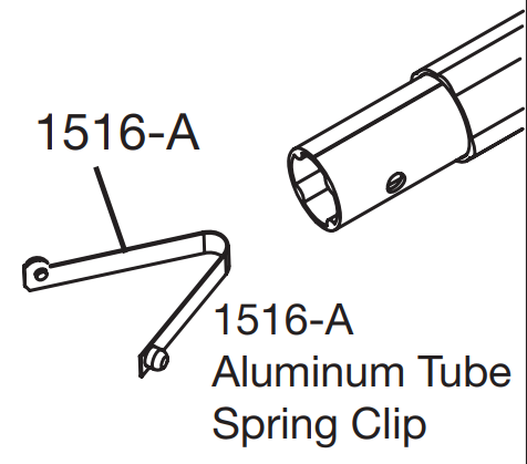 Crain - Pince à ressort pour tube de tension en aluminium no. 516-517