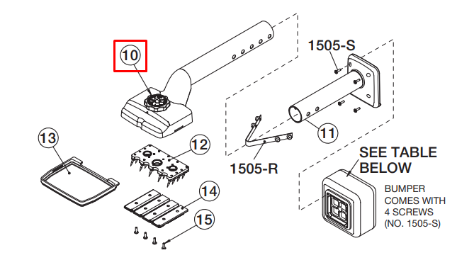 Crain - Ensemble tête et tube pour no. 525