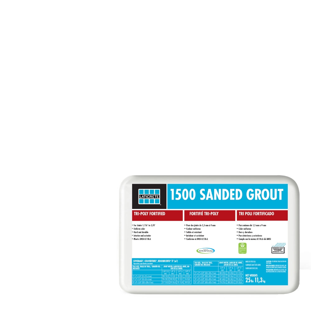 Laticrete - 1500 Coulis avec sable #44 Bright White 25 lb