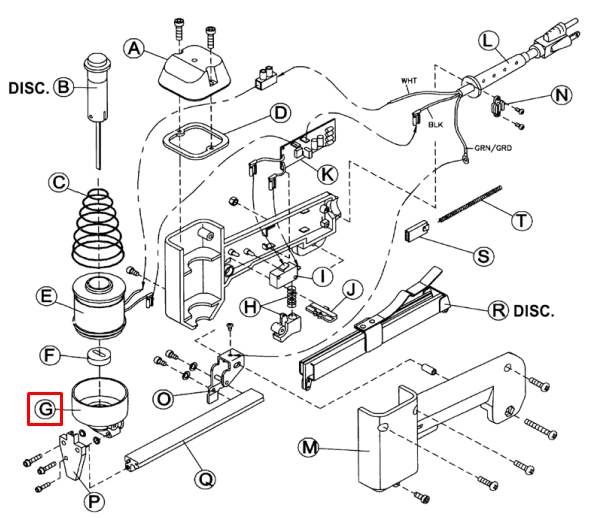 Crain - Boîtier de bobine avec vis pour no. 615