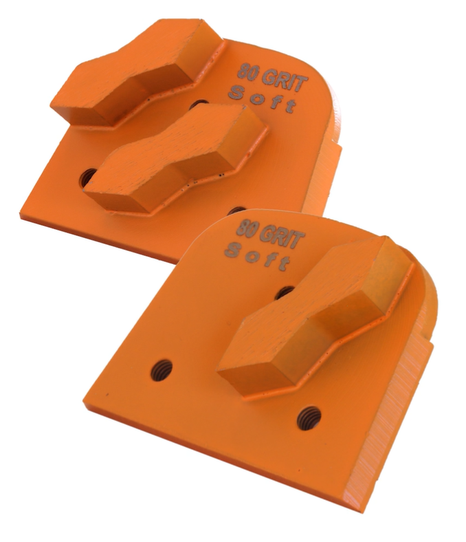 Bartell Morrison - Segment double de meulage diamenté Orange à grain 16 pour le meulage du béton moyen à dur
