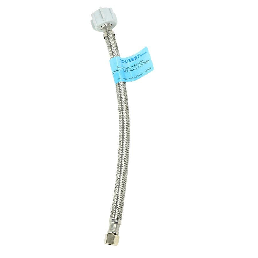Toolway - Connecteur flexible en acier inoxydable 3/8" x 7/8" x 12"