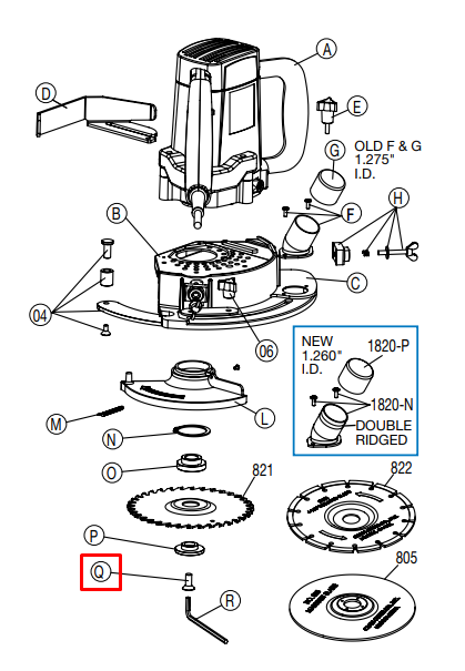 Crain - Vis de lame pour no. 812