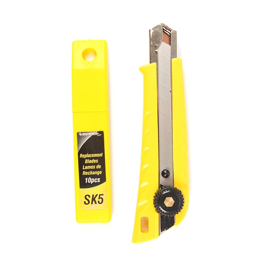 Toolway - Couteau utilitaire avec vis de blocage 18 mm