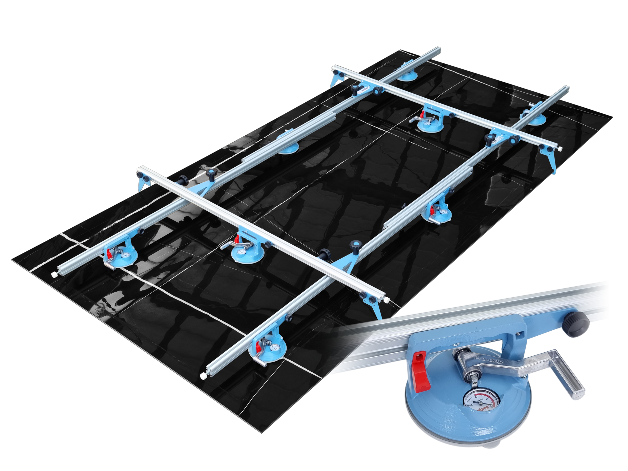 Sigma - Kera-Lift - Système de transport pour carreaux grands formats en aluminium - 340 cm (133-7/8") ||001A6