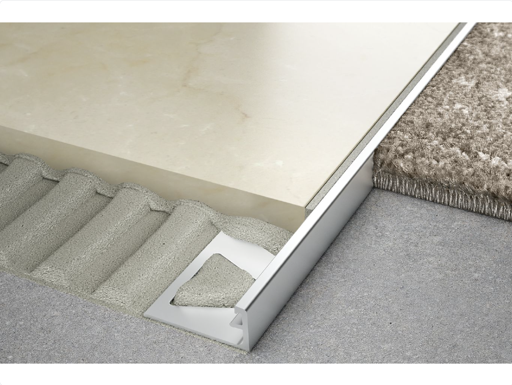 Schluter - 5/8" (16 mm) x 8' 2-1/2" - SCHIENE Matte anodized aluminum wall/floor edge profile ||AE160