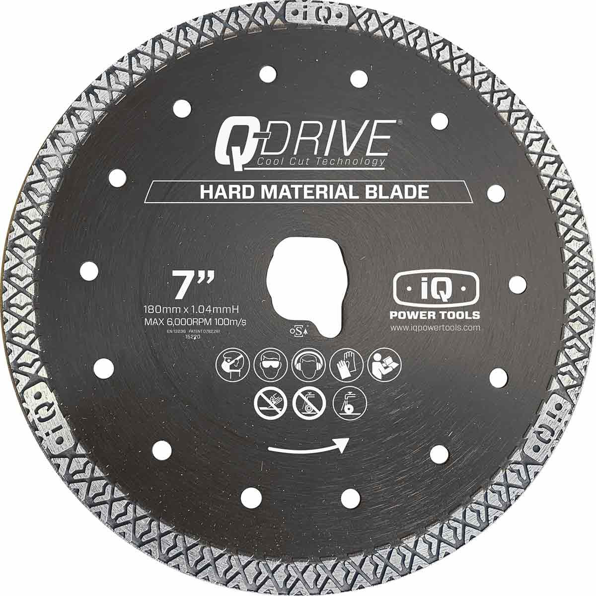 iQ Power Tools - Lame pour tuiles de céramique et matériaux dur Q-Drive 7" x 005