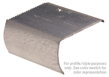 M-D PRO - Nez de marche en aluminium avec tombant et giron Perforations en zigzag Or anodisé martelé 1-1/2" x 12'