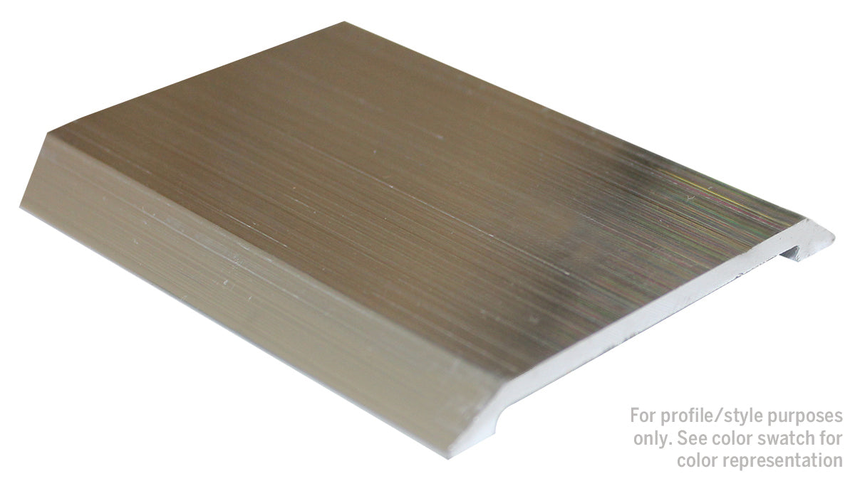 M-D PRO - Seuil lisse en aluminium, Perforations au centre - Finition d'usinage - 2 1/2" x 12'