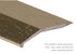 M-D PRO - Barre biseautée en aluminium résidentielle chêne foncé metal decor 1-1/2" x 12'