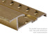 M-D PRO - Diviseur avec punaises en aluminium à usage commercial, Or anodisé martelé - 5/16" x 13/16" x 12'