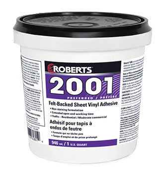 Roberts - Adhésif à feuille de vinyle à endos de feutre 946 mL