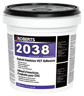 Roberts - Adhésif à vinyle/VCT Asphalt Emulsion VCT 3,78 L